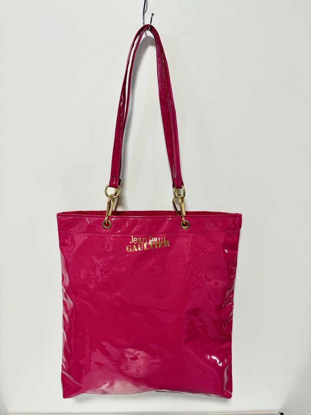 Jean Paul Gaultier Parfums Pink Patent Promotional Tote Bag Y2K